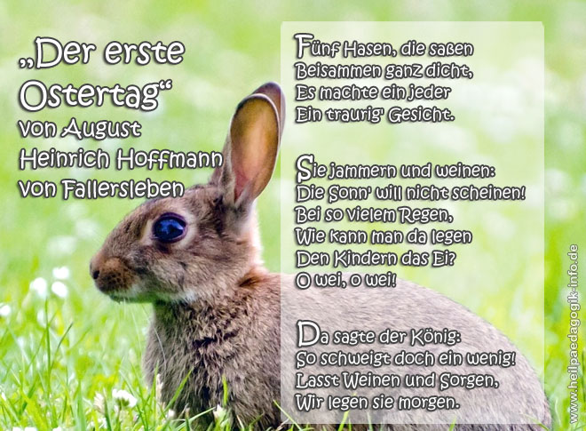 Ostergedicht Der erste Ostertag Ostergedicht Osterbild