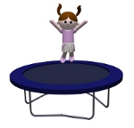 Trampolin springen