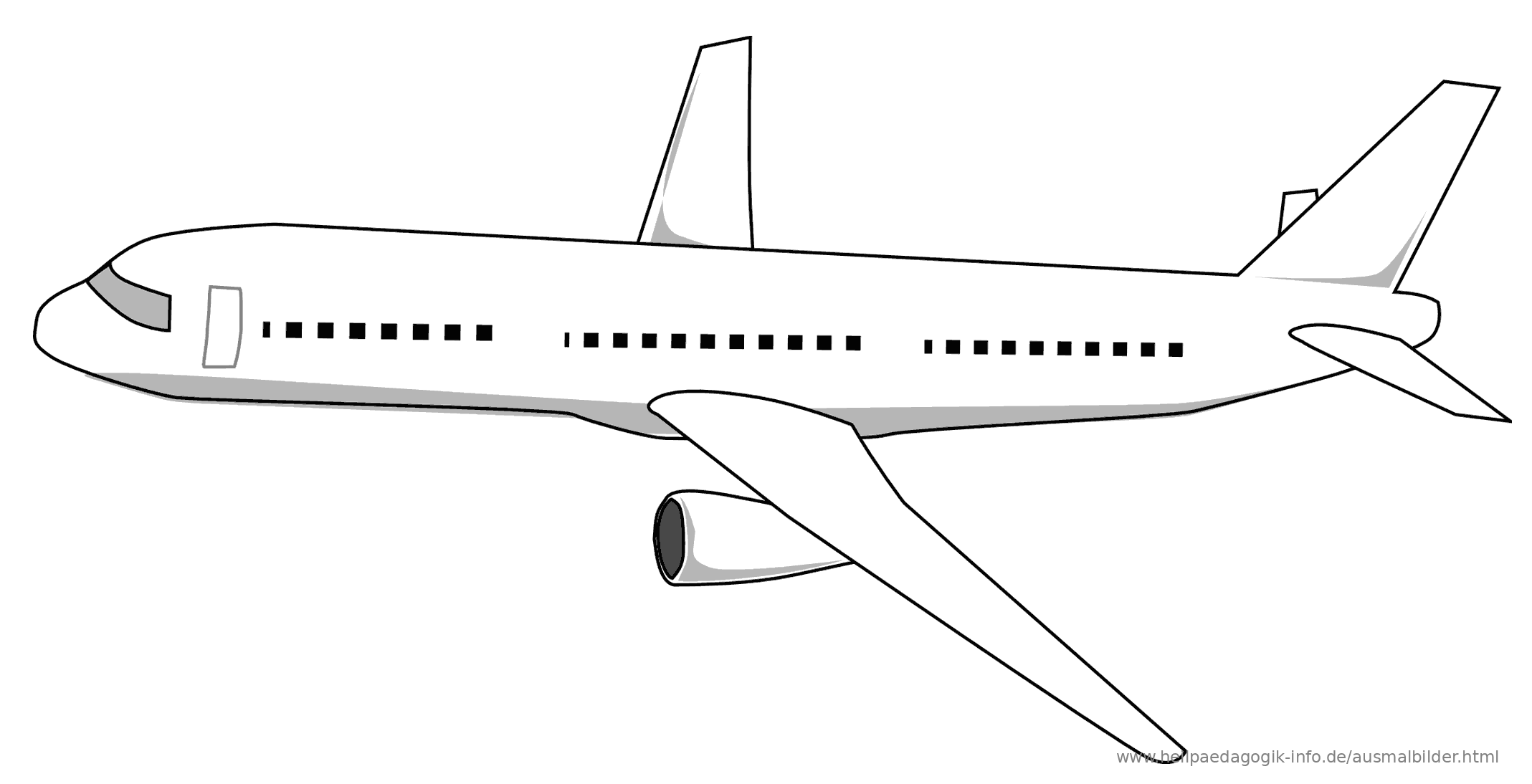 Ausmalbilder Flugzeuge - Malvorlage Gratis