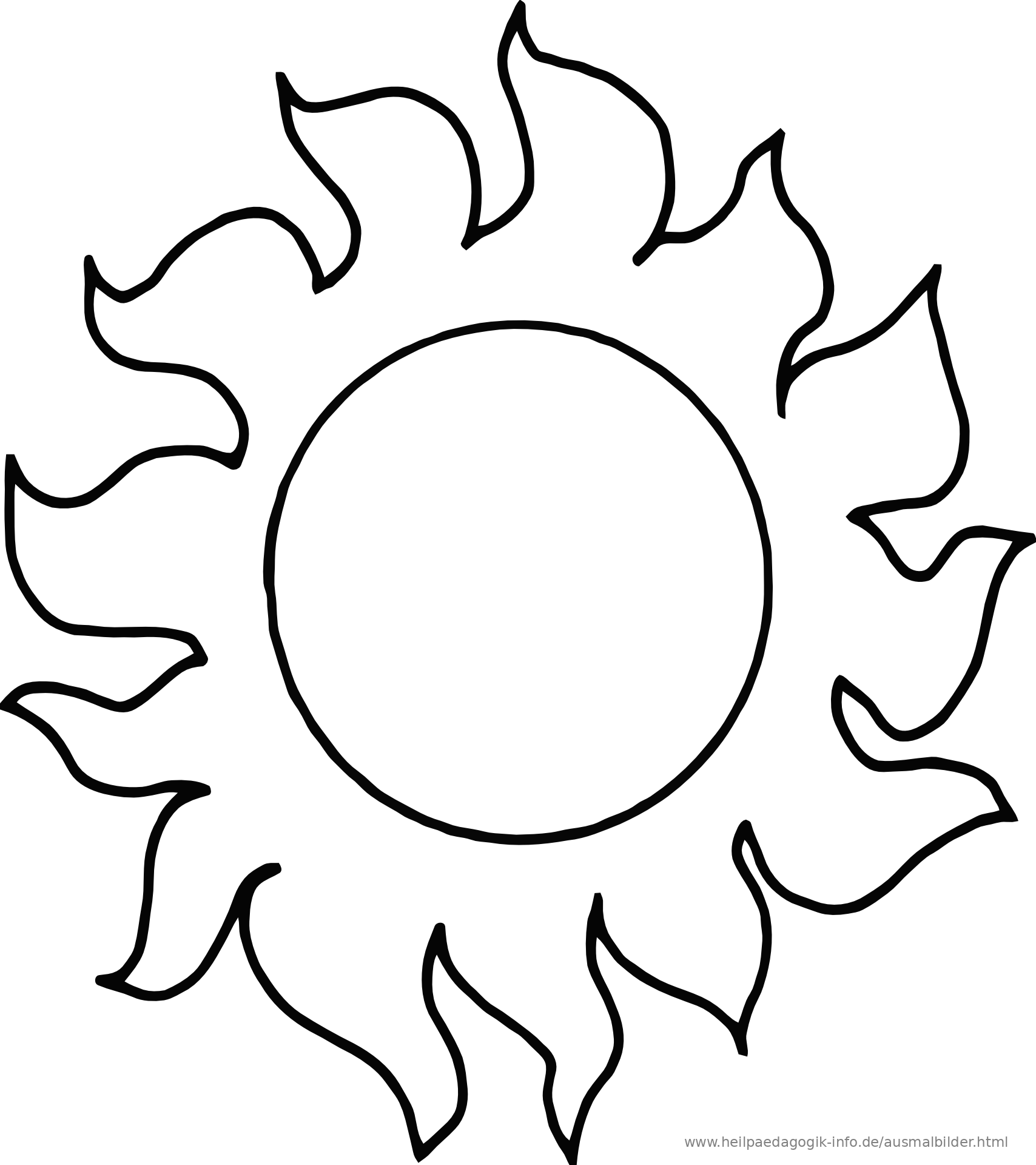 Ausmalbilder Sonne