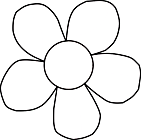 Ausmalbild Malvorlage Einfache Blume