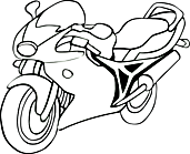 Ausmalbild Malvorlage Motorrad