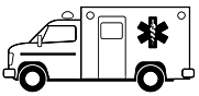 Ausmalbild Malvorlage Krankenwagen