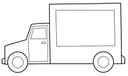 Ausmalbild Malvorlage LKW / Truck