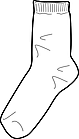 Ausmalbild Malvorlage Strumpf / Socke