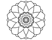 Ausmalbild Malvorlage Mandala Blume