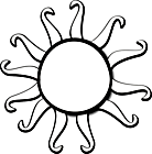 Ausmalbild Malvorlage Sonne