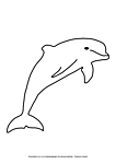 Ausmalbild Malvorlage Delfin/Delphin