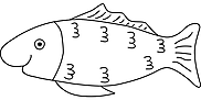 Ausmalbild Malvorlage Fisch