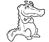 Ausmalbild Malvorlage Krokodil