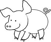 Ausmalbild Malvorlage Schwein