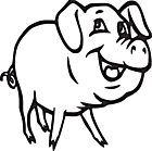 Ausmalbild Malvorlage Schwein