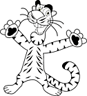 Ausmalbild Malvorlage Tiger