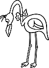 Ausmalbild Malvorlage Flamingo