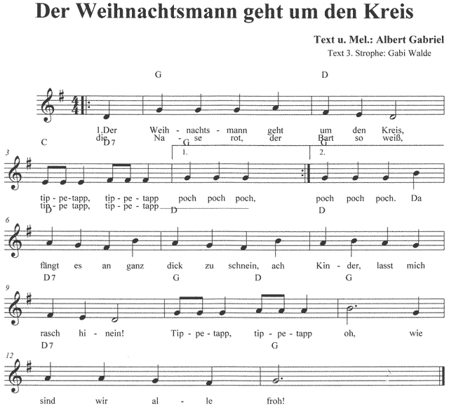 Weihnachtslied Noten