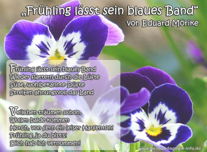 Fruhlingsgedicht Fruhling Lasst Sein Blaues Band