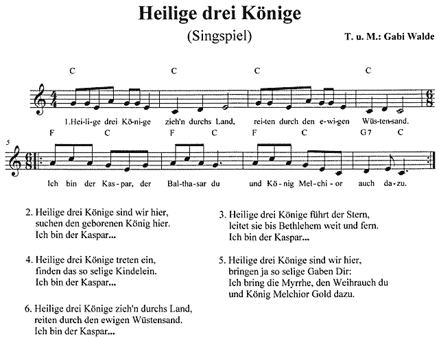 Heilige Drei Konige Text Noten Download