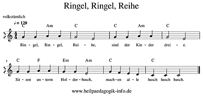 noten Ringel Ringel Reihe