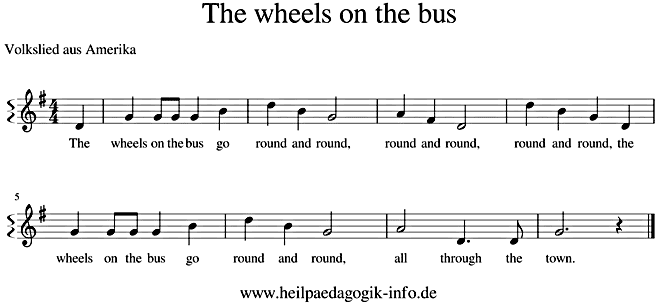 noten The wheels on the bus