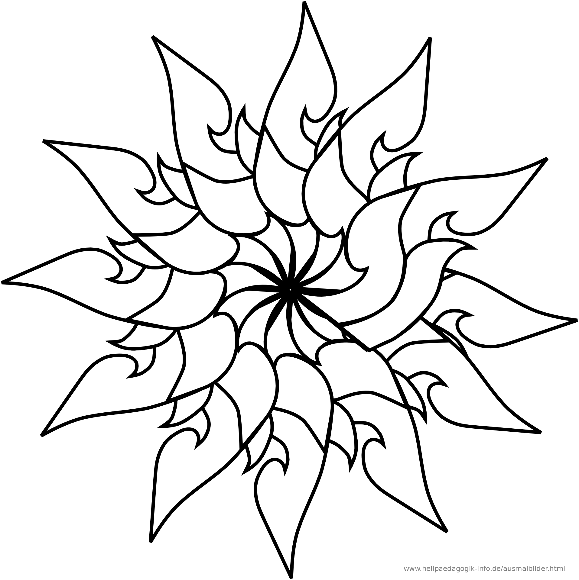 Ausmalbilder Blumen, Bäume, Blätter