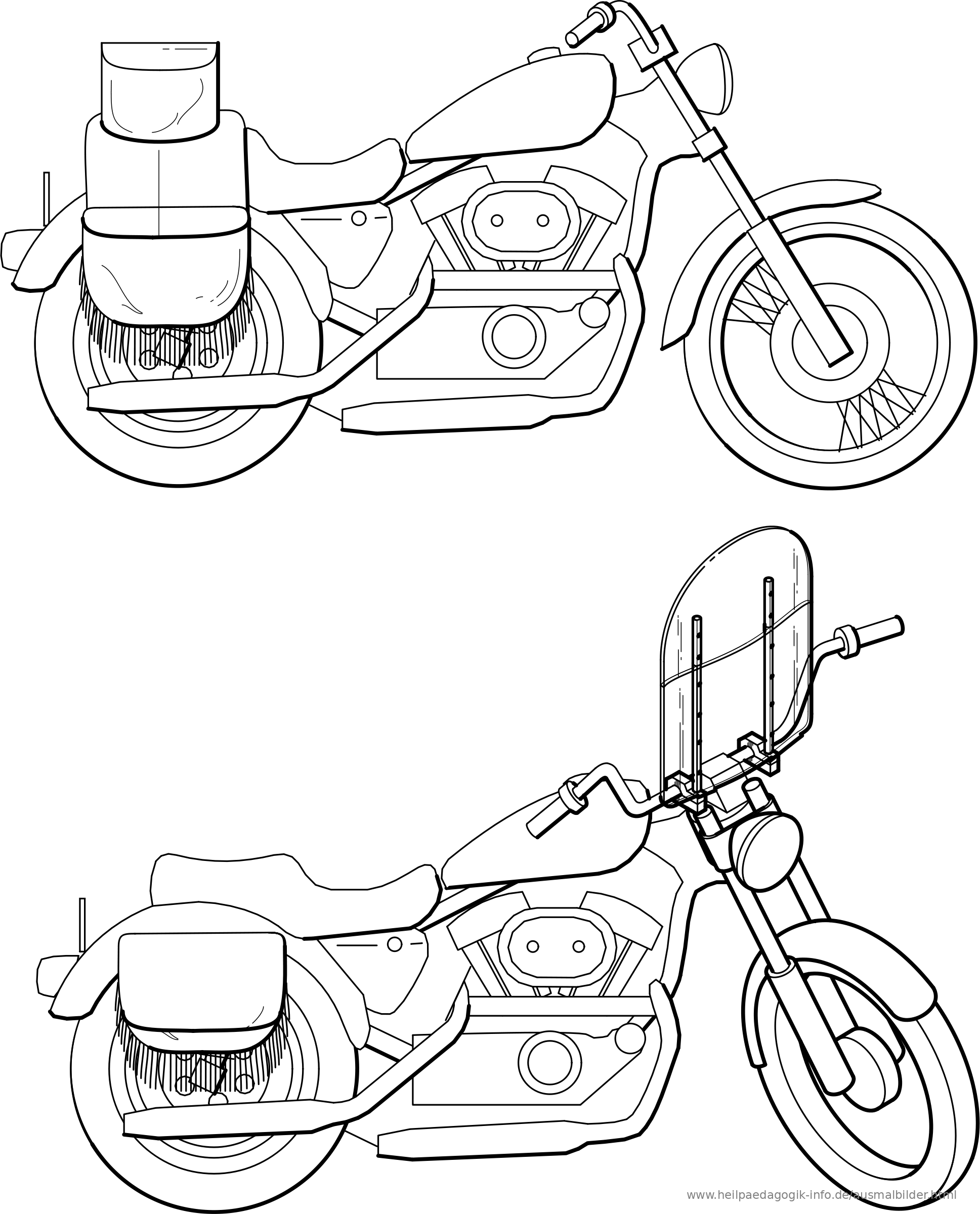 Malvorlage Motorrad Pdf Coloring and Malvorlagan