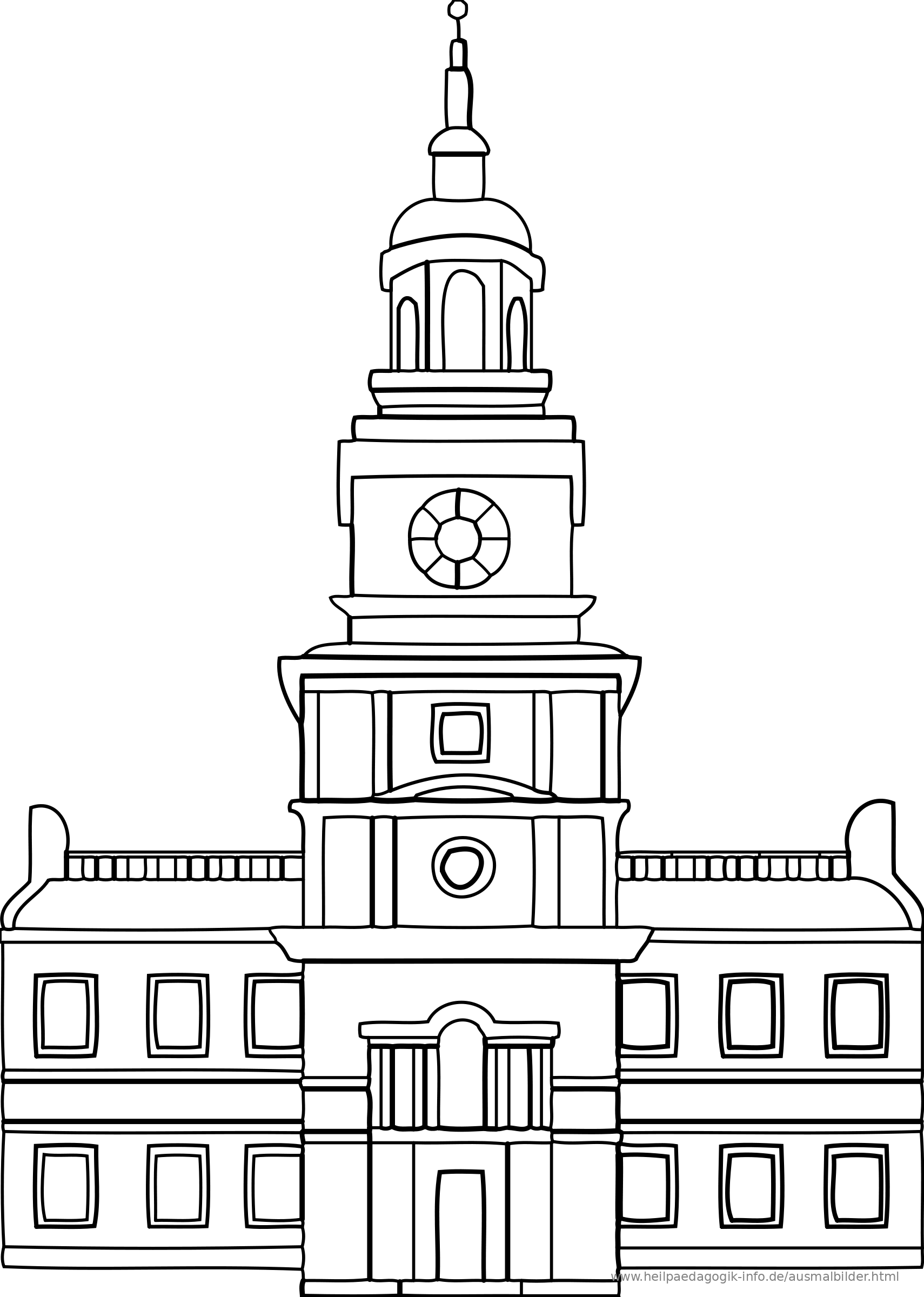 Rathaus Malvorlage Coloring And Malvorlagan 
